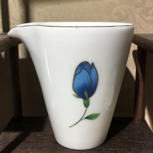 郁金香羊脂玉茶具套装